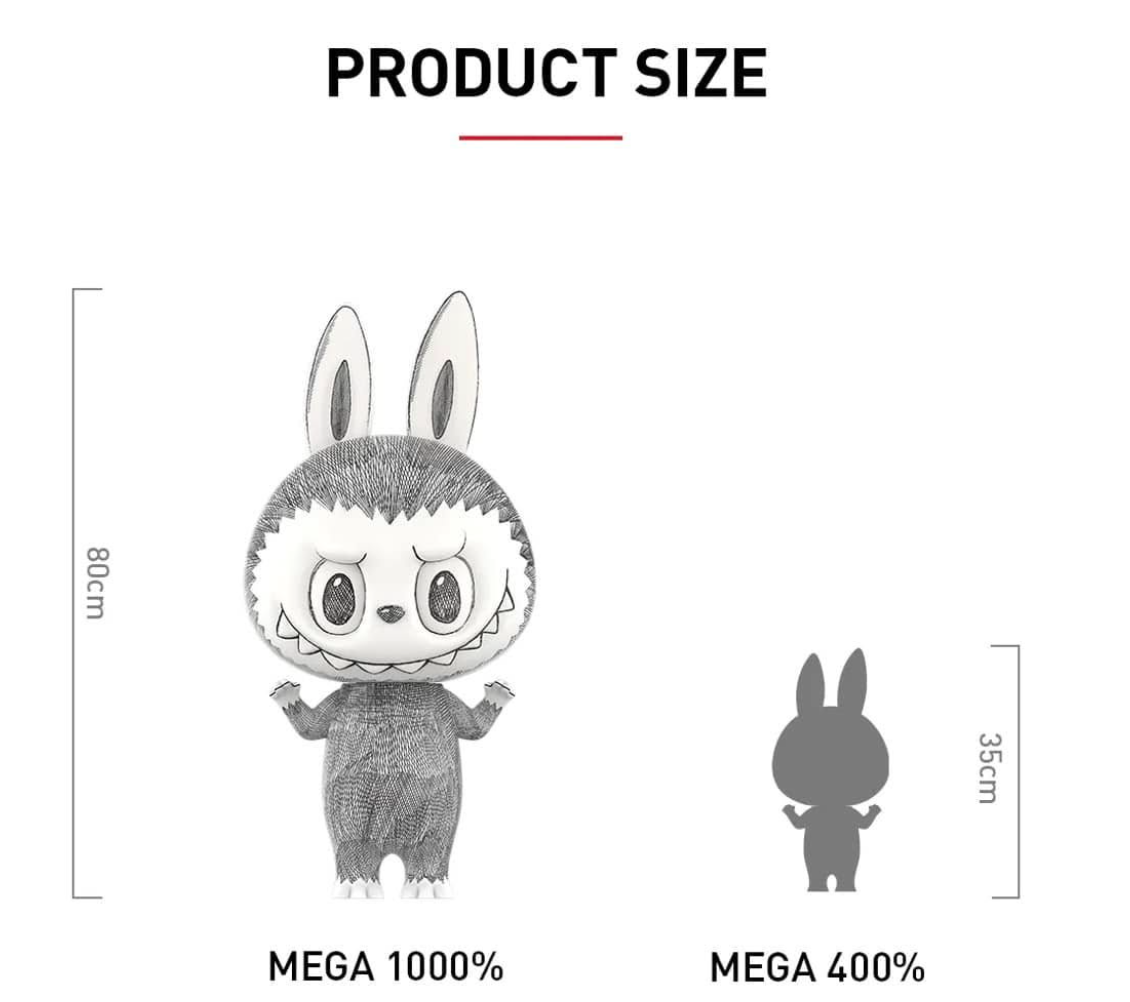 その他 POP MART MEGA LABUBU Sketch400% A sculpture 